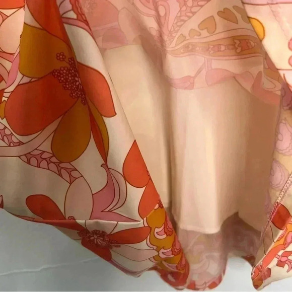 Barami Vintage Vibrant Floral A-Line Summer Dress Sleeveless Flattering‎ Sz S - Picture 6 of 13